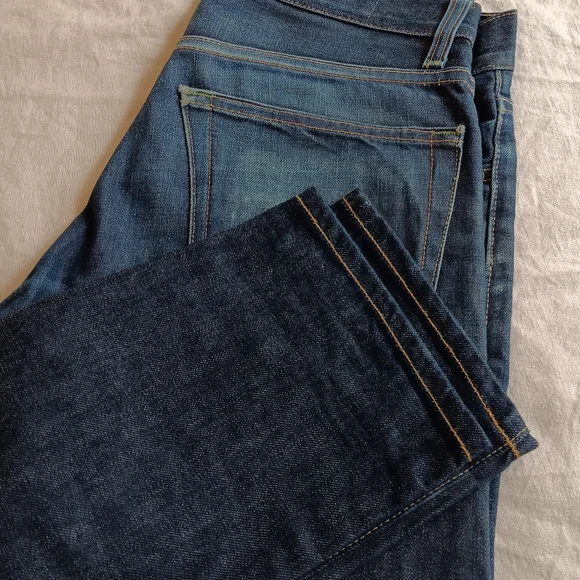 Imogene + Willie Selvage Denim Jeans Button Fly Slim Straight Fit Made In USA 26 - Picture 9 of 14